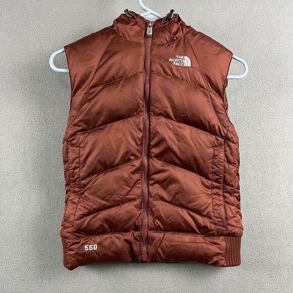 The North Face Jacket Womens Small 550 Down Puffer Outdoor Full Zip Hooded - Picture 1 of 6